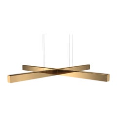 Lampada a sospensione personalizzabile 'X-Model' di Anour, ottone lucido