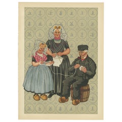 South Beveland Roman Catholic Dress with Girl and Grandfather, Plate XLII (1932)