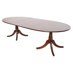 Baker Furniture Style Georgian Mahogany Extension Dining Table, Refinished