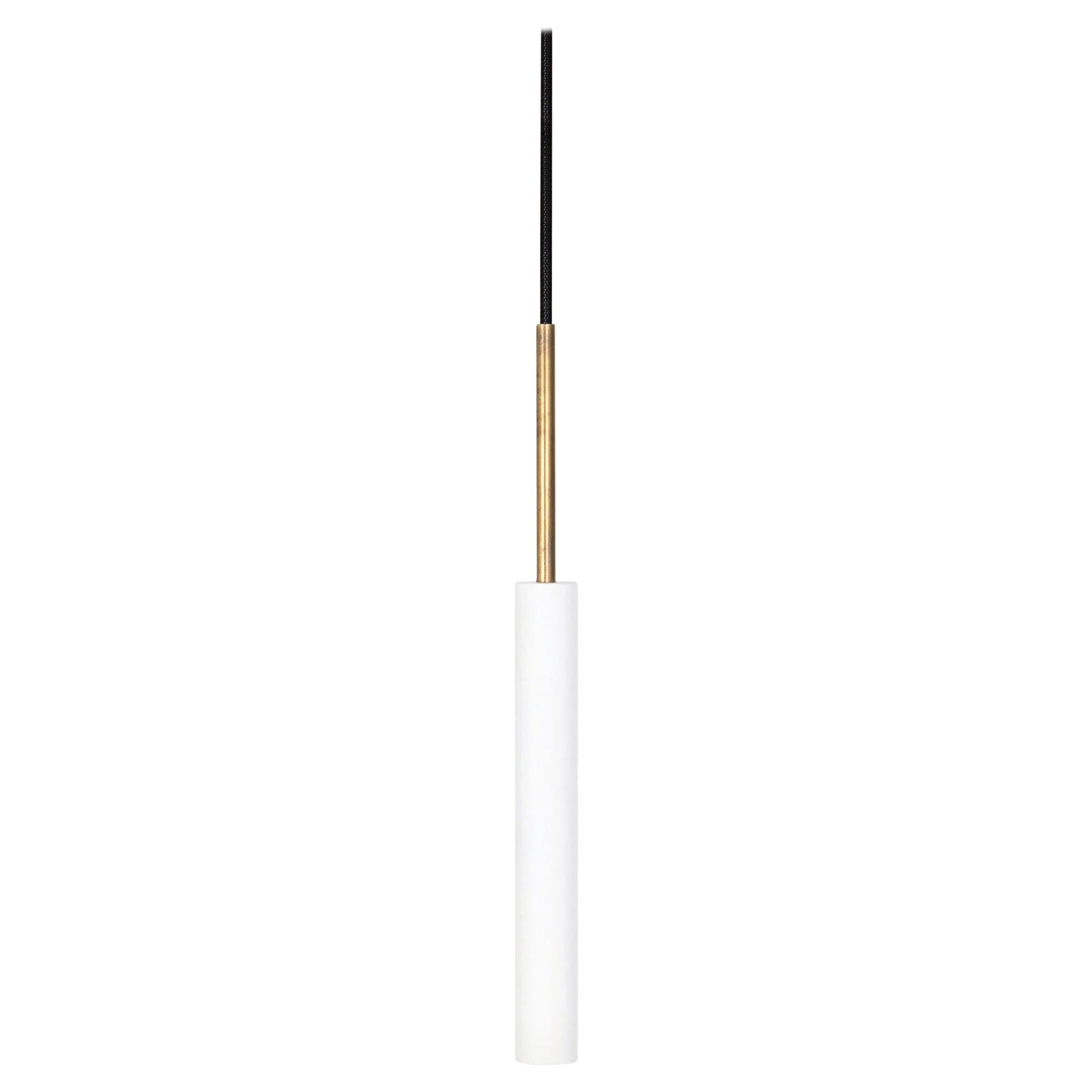 Johan Carpner Stav White Brass Celing Lamp by Konsthantverk