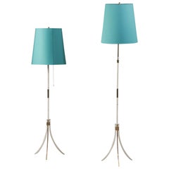 Pair of Adjustable Mid-Century Modern Floor Lamps, 1960s