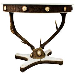 Antique Stag Trophy Antler Table, Austria, circa 1860