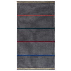 Doris Leslie Blau Vintage Swedish Striped Gray Rug by Lagerhem Ullberg