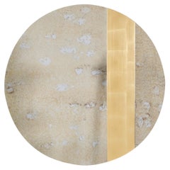 Mid-Century Modern Avignon Aged Wall Mirror Gold Leaf Handmade by Greenapple