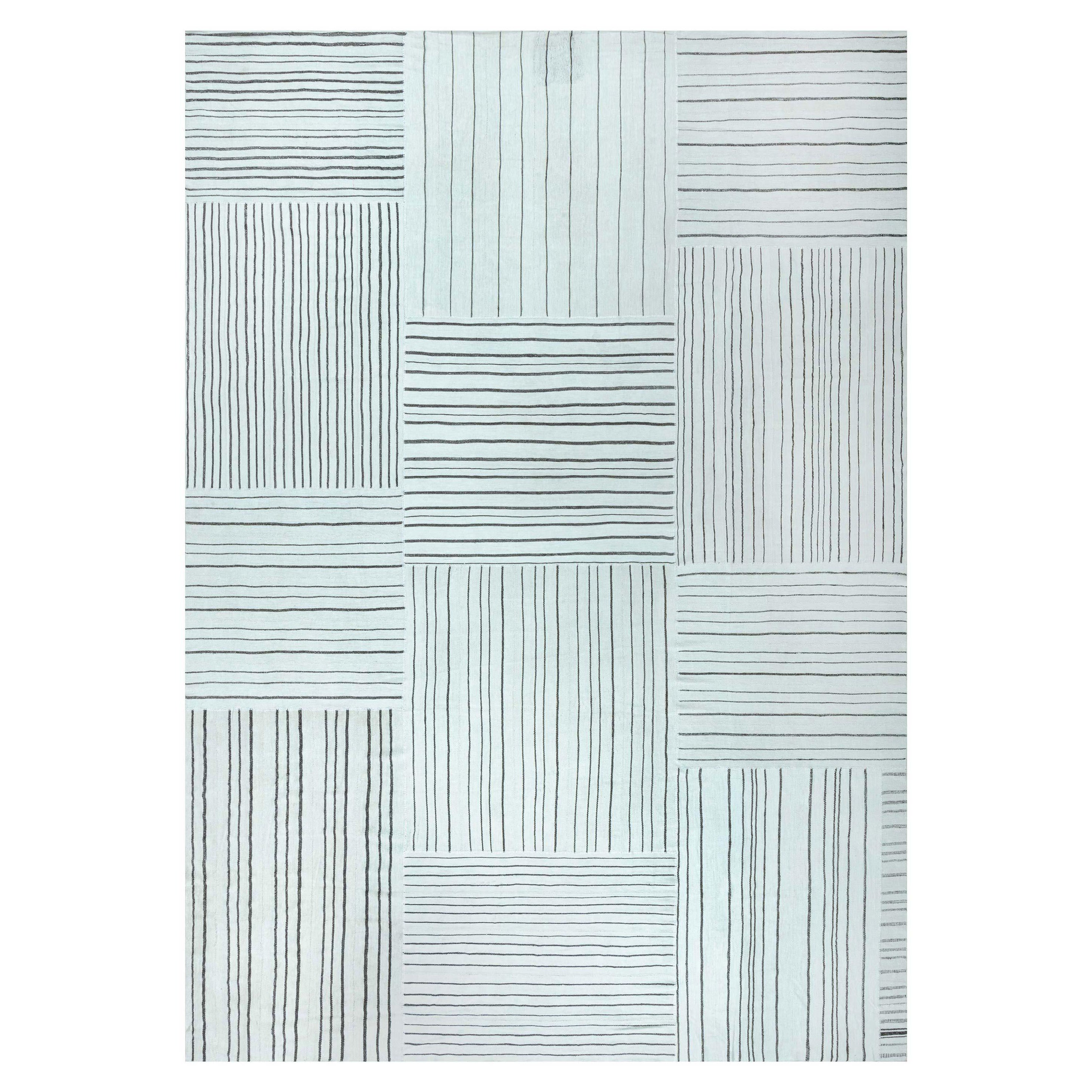 Doris Leslie Blau Vintage Turkish Kilim Composition Striped Rug