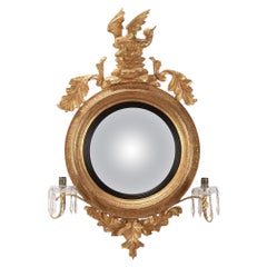 Petit miroir convexe de style English Regency