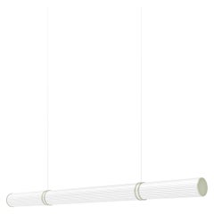 Pillar 100 Linear Green Aluminum Contemporary Pendant Lamp by JSPR