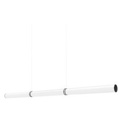 Pillar 150 Linear Anodized Black Aluminum Contemporary Pendant Lamp by JSPR