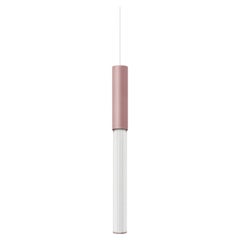 Pillar 75 Vertical Pink Aluminum Contemporary Pendant Lamp by JSPR