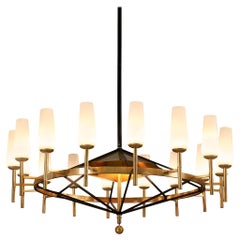 Mid-Century Modern Large Chandelier by Uno and Östen Kristiansson 195cm/76.77in.