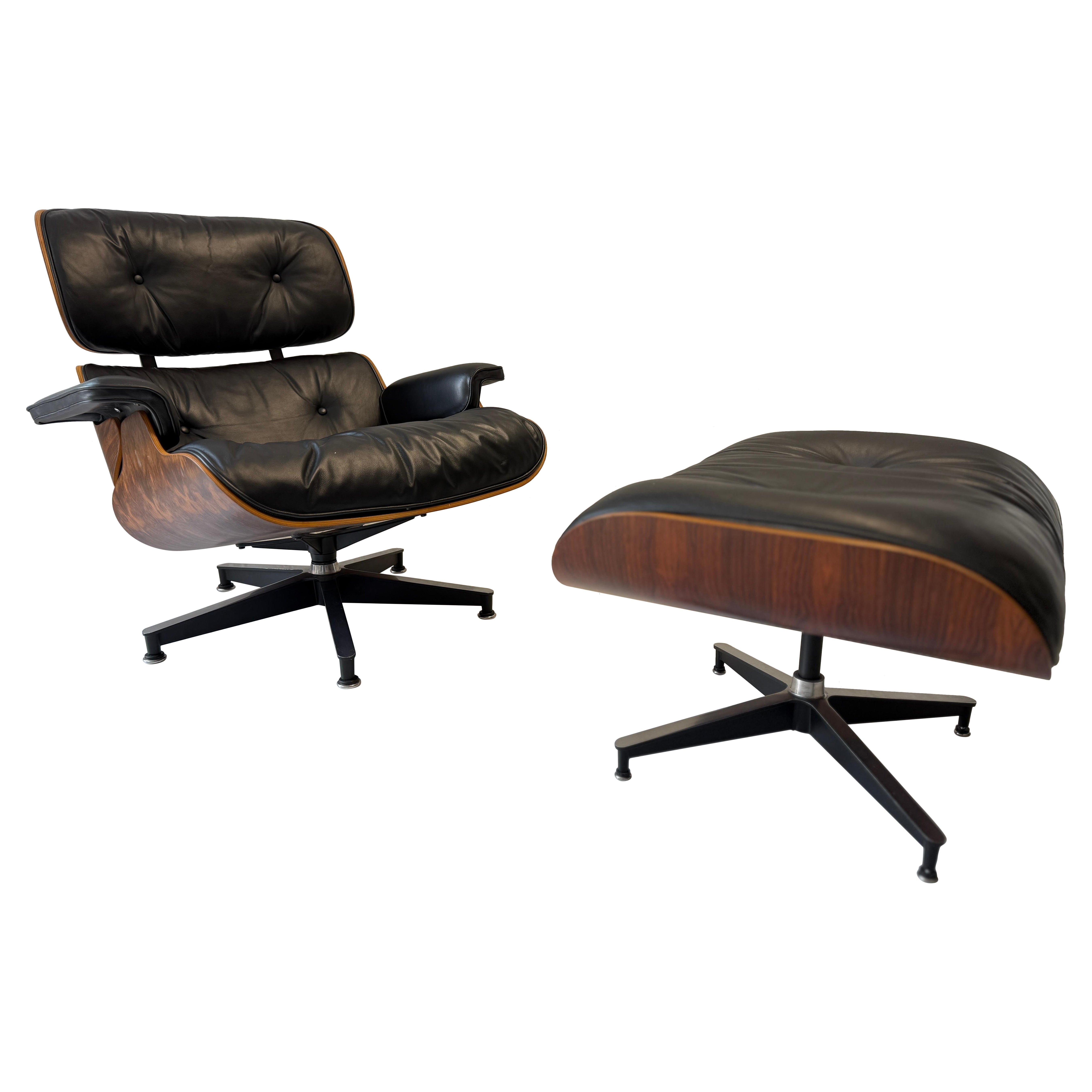 American Herman Miller mid 70's Brazilian rosewood Eames lounge chair  670 671  in LONDON For Sale