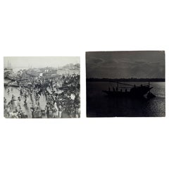 Two Gelatin Silver Prints of India by Johnston & Hoffmann One With Blind Stamp