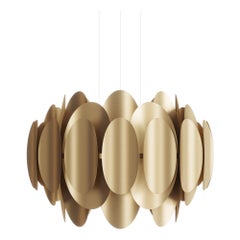 Lampada a sospensione contemporanea Sovereign 100 Champagne Aluminum di JSPR