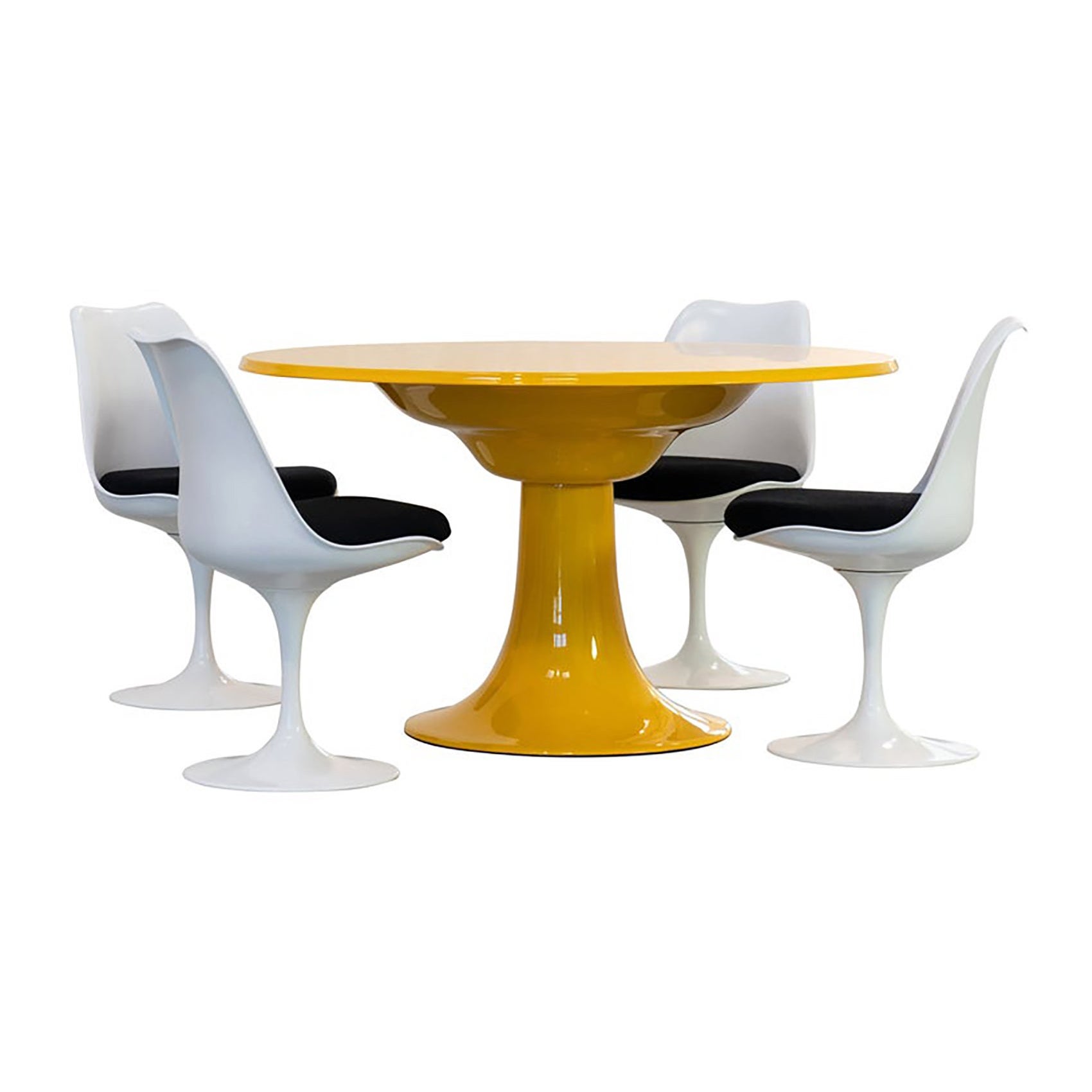 Otto Zapf Dining Table 1967 by Zapfmöbel, Germany in Yellow Mid Century Modern