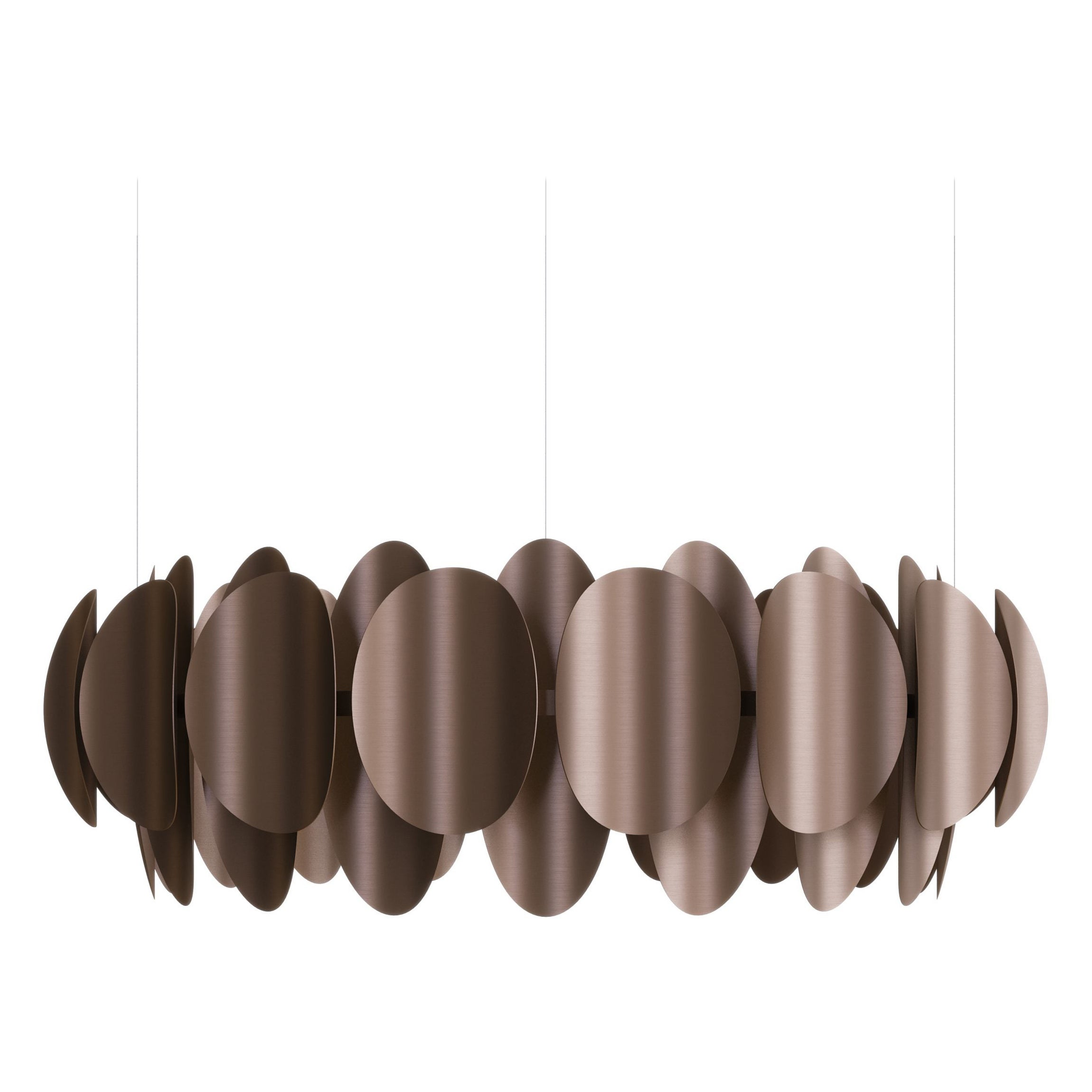 Lampada a sospensione contemporanea Sovereign 140 Bronzo Alluminio di JSPR