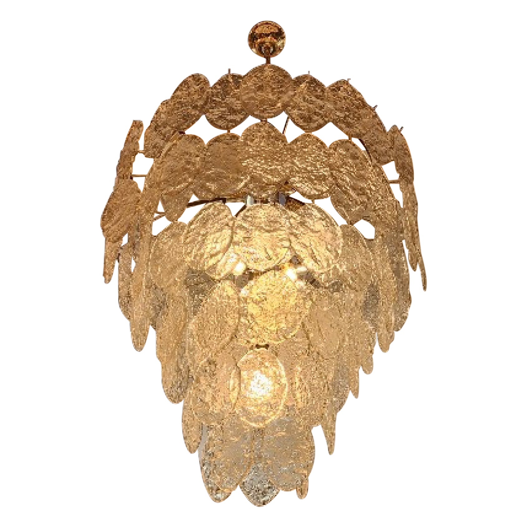 Large Murano Multi-Tiered Glass Chandelier