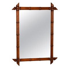 Late 19th Century Faux Bamboo Mirror from France