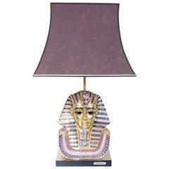 1970s Edoardo Tasca Egyptian Pharoh Table Lamp