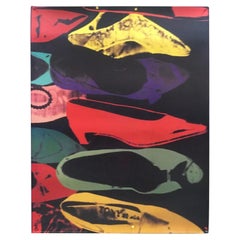 Affiche lithographique originale Andy Warhol Pop Art de 1992 Diamond & Dust Shoes