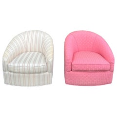 Pair of High End Custom Swivel Chairs