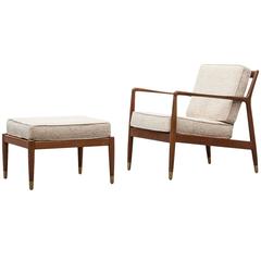 Folke Ohlsson Lounge Chair with Ottoman