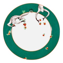 Ensemble de 4 pains, beurres ou gâteaux verts Bernardaud Limoges pour Le Cirque