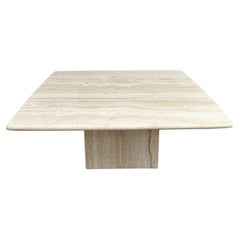1980s Vintage Travertine Coffee Table