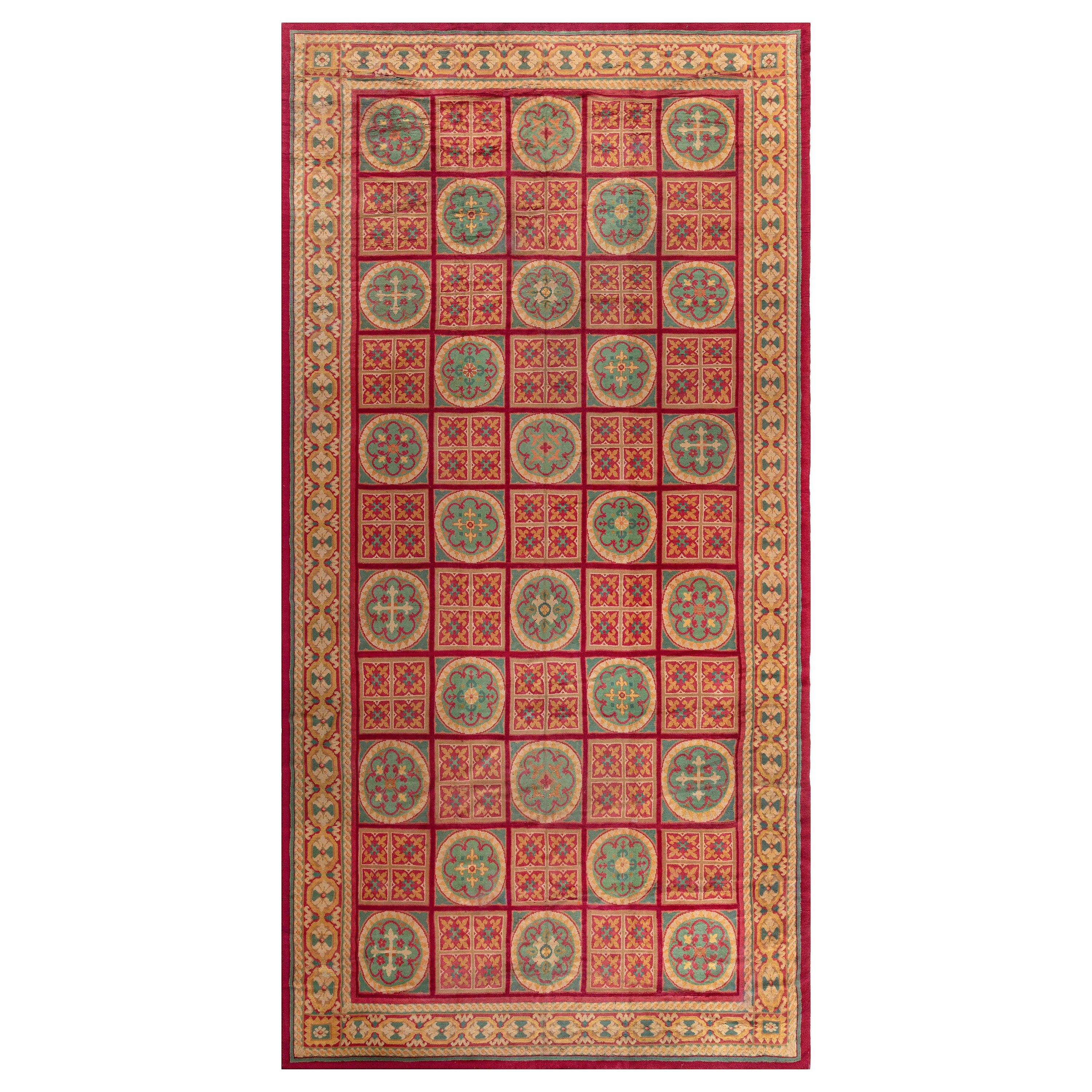Doris Leslie Blau Vintage Spanish Bold Botanic Handmade Wool Rug