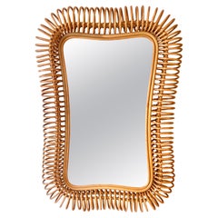 Pencil Reed Rattan Swirl Around a Woven Intricate Frame