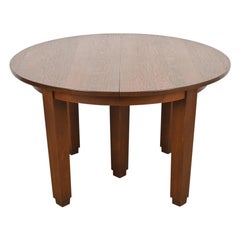 Stickley Used Mission Oak Arts & Crafts Extension Dining Table, Circa 1910