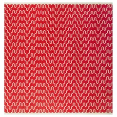 Doris Leslie Blau Vintage Red Flat Woven Tapis double face