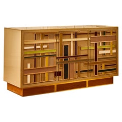 Buffet en verre teinté de Studio Glustin