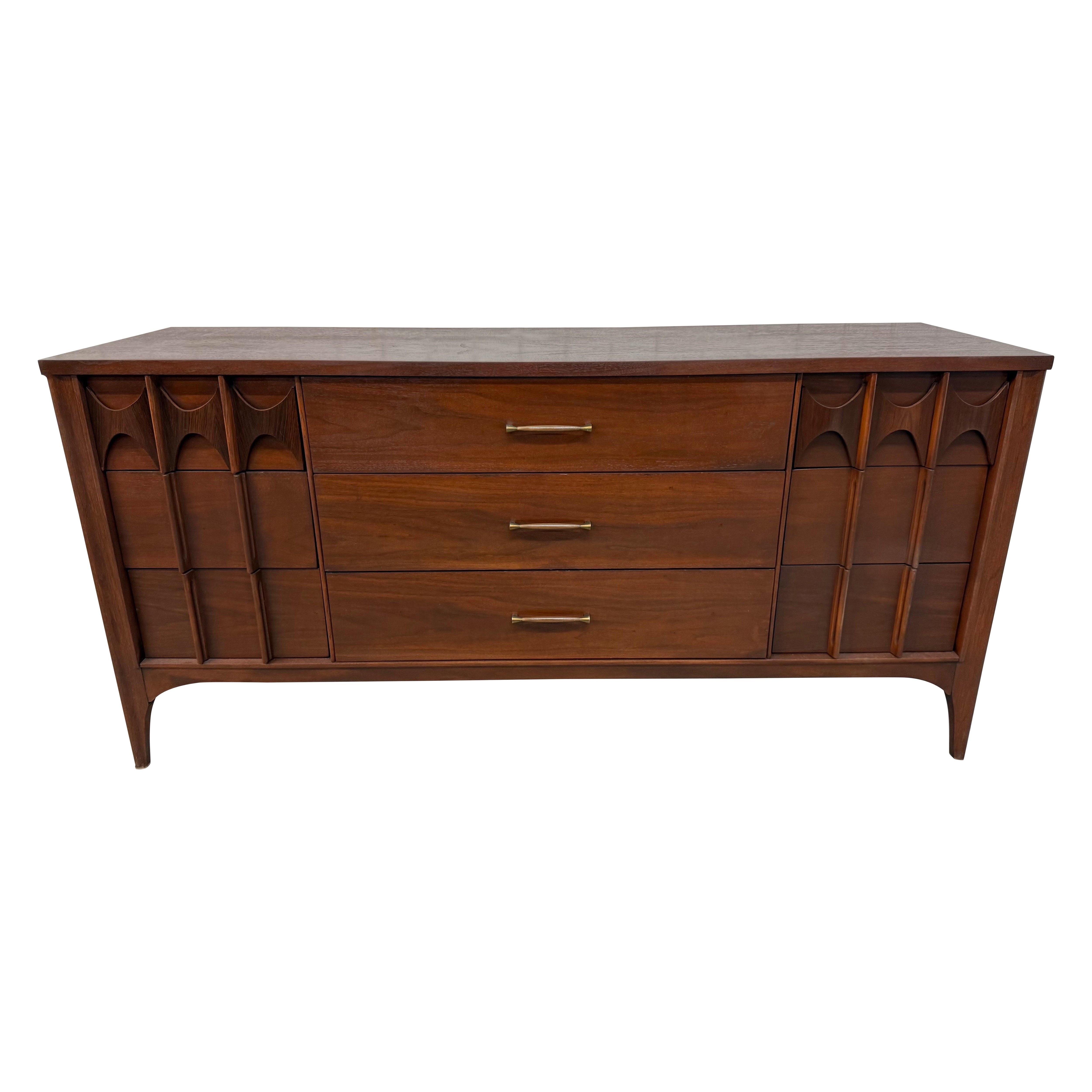Mid-Century Modern Kent Coffey Perspecta Walnut Dresser