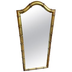 Vintage Striking Chunky Gilded Faux Bamboo Mirror