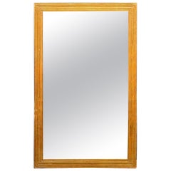 19th Century French Carved and Giltwood Transitional Mirror