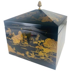 Arcón chinoiserie lacado y pintado a mano de Maitland Smith