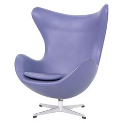 1960s Arne Jacobsen for Fritz Hansen Egg Lounge Chair in Purple