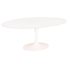 Retro 1960s Eero Saarinen for Knoll 78x48 inch Oval Tulip Dining Table in Laminate