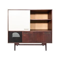 1960s Jens Risom Design Stereo Entertainment Cabinet Unit in Walnut