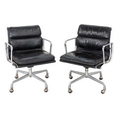 1979 Herman Miller Eames Soft Pad Management Desk Chair in Black Leather
