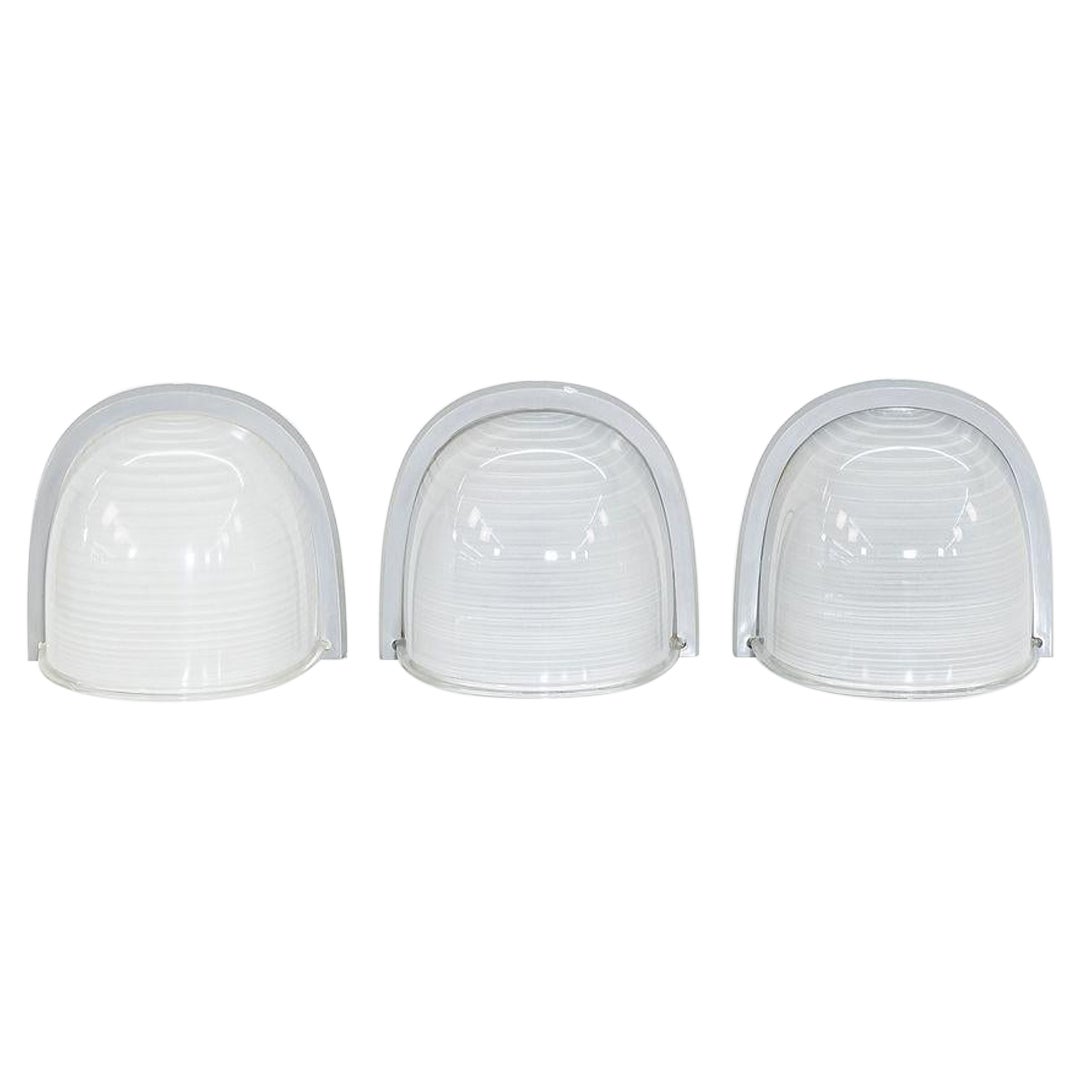 Lampada da parete Paride 20 di Angelo Mangiarotti per Artemide 3x Disponibile