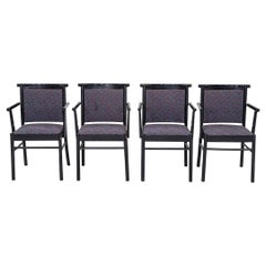 Juego de cuatro sillones de comedor Werther Toffoloni para Cassina / Atelier A de los años 80