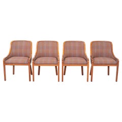 1984 Ward Bennett for Brickel Associates Dining Chair Jack Lenor Larsen Fabric