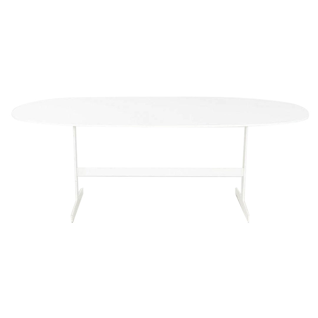 2000s Jasper Morrison for Cappellini White Lacquer Simplon Dining Table 79x39x29