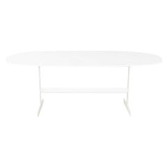 2000s Jasper Morrison for Cappellini White Lacquer Simplon Dining Table 79x39x29