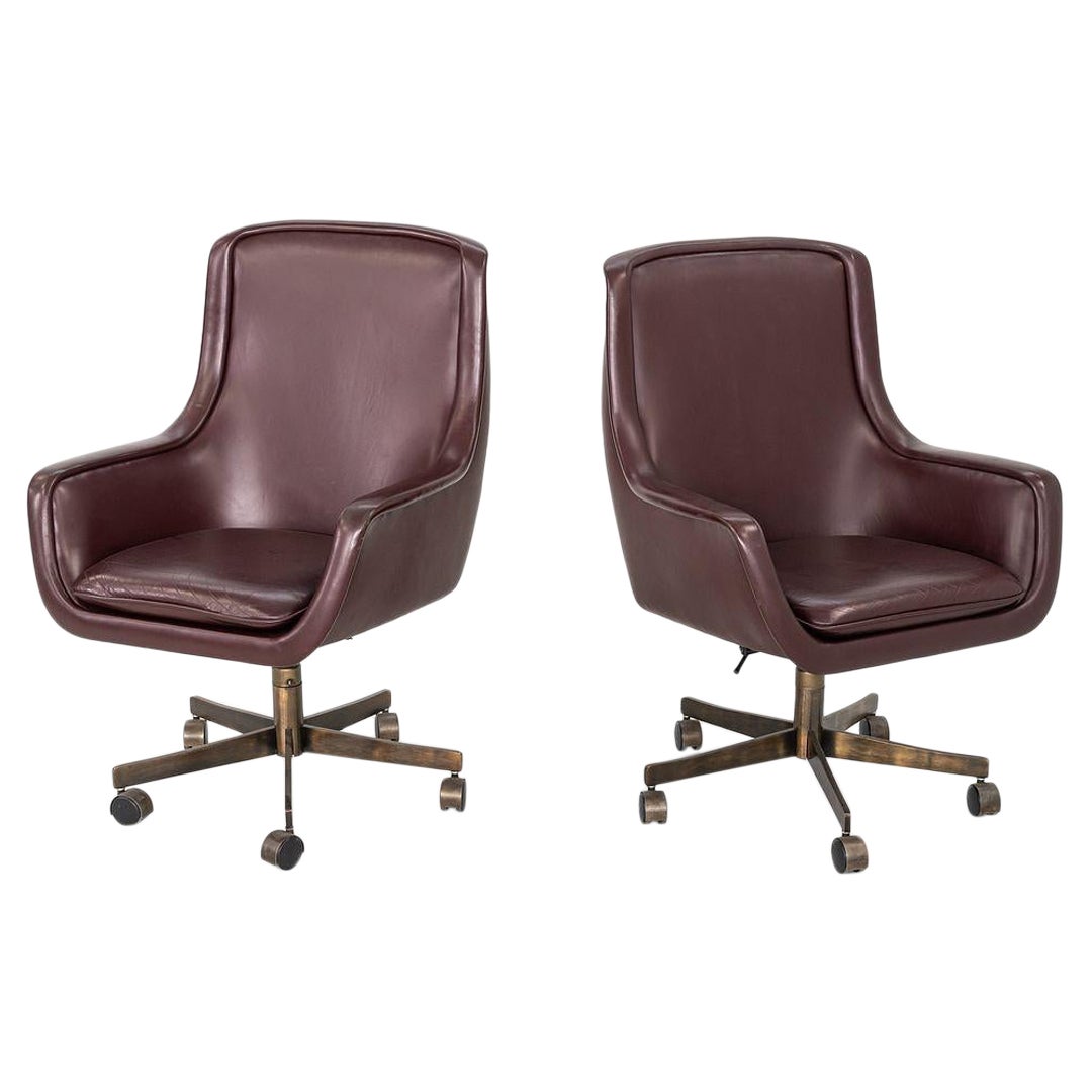 1991 Silla de escritorio ejecutiva Ward Bennett para Brickel Associates 12x Disponibles