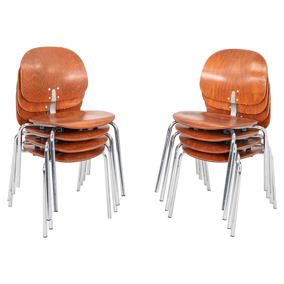Chaises en hêtre cerisier Giancarlo Piretti pour Krueger International, 1999