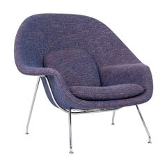 Eero Saarinen für Knoll Womb, Loungesessel in lila Stoff, 2023