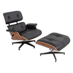2024 Herman Miller Eames Lounge Chair and Ottoman in Black Leather