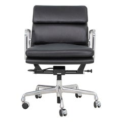 C. 2020 Herman Miller Eames Soft Pad Management Desk Chair in Black Leather